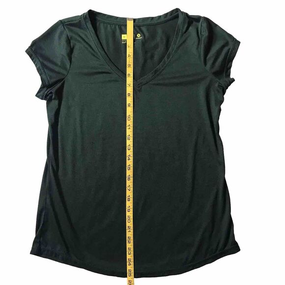 XERSION Activewear T-Shirt Emerald Green Short Sleeve V-Neck Top Women M Workout - Picture 6 of 6